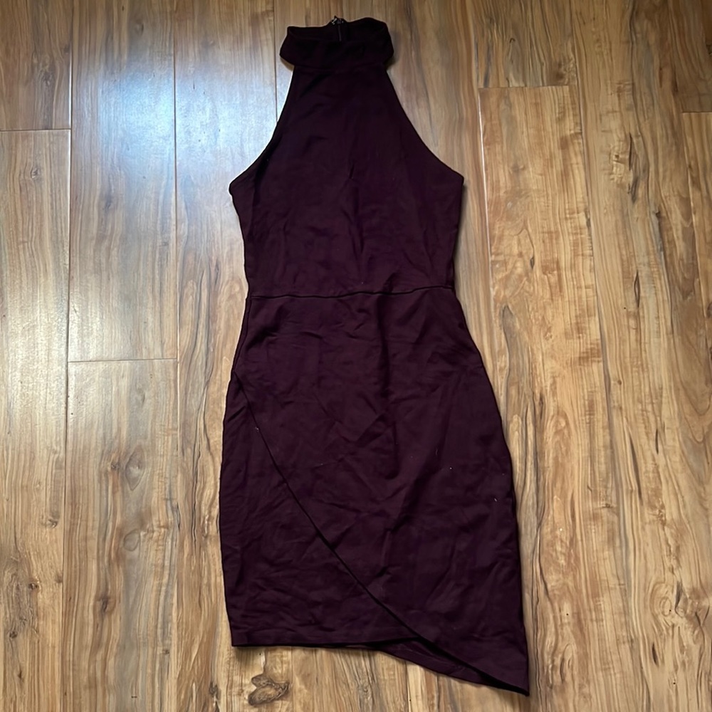 Forever 21 Burgundy high neck dress SM
